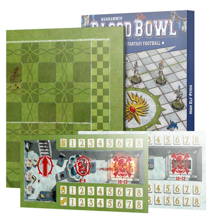 Blood Bowl High Elf Pitch: Double-sided Pitch and Dugouts